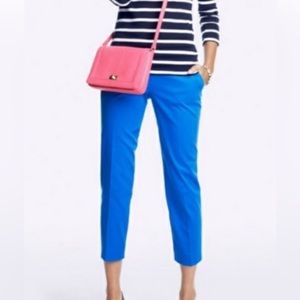 J. Crew Stretch City Fit Ankle Crop Pant Royal Blue